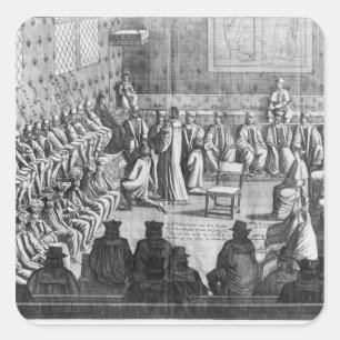 Sticker Carré La session du Parlement a présidé par le régent