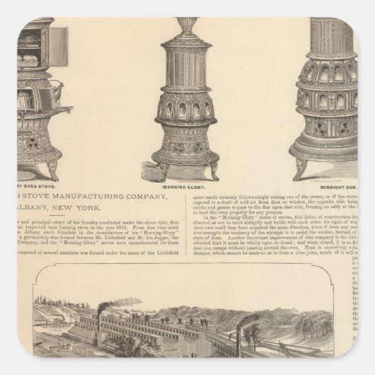 Sticker Carré La société de fabrication de stousse de Littlefiel (Devant)