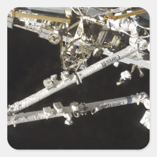 Sticker Carré La station spatiale Canadien-construite