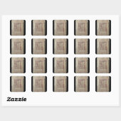Sticker Carré La stèle de Brahman représentant le Trimurti (Feuille)