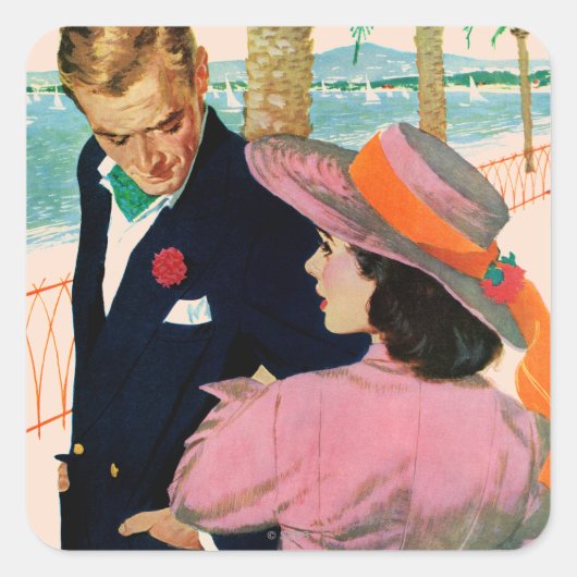 Sticker Carré La stratégie de l'amour (Devant)