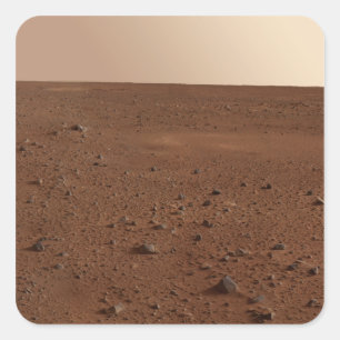 Sticker Carré La surface rocheuse de Mars