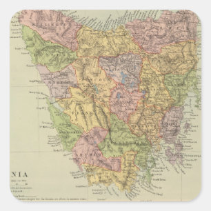 Sticker Carré La Tasmanie, Fidji