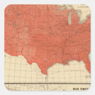 Sticker Carré La température moyenne