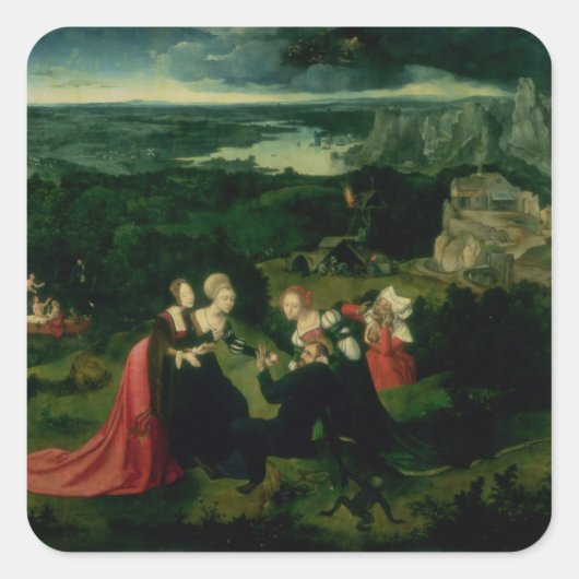 Sticker Carré La tentation de Saint-Antoine (Devant)