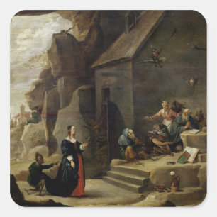 Sticker Carré La tentation de Saint-Antoine 2