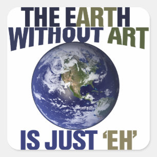 Sticker Carré La Terre sans art