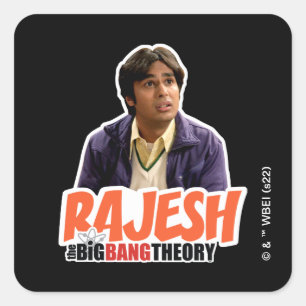 Sticker Carré La théorie du Big Bang Rajesh