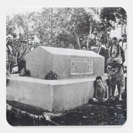 Sticker Carré La Tombe de Tusitala (Devant)