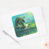 Sticker Carré La tortue et l'art du lièvre (Enveloppe)