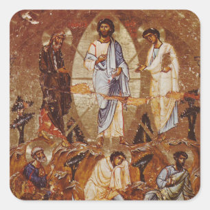 Sticker Carré La transformation de l'icône du Christ