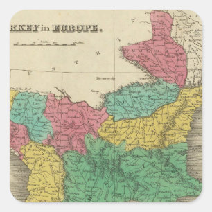 Sticker Carré La Turquie en Europe