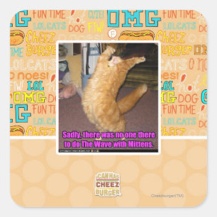 Sticker Carré La vague