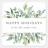 Sticker Carré La verdure d'hiver | Vacances (Devant)