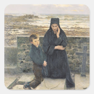 Sticker Carré La veuve de l'île de Sein, 1880