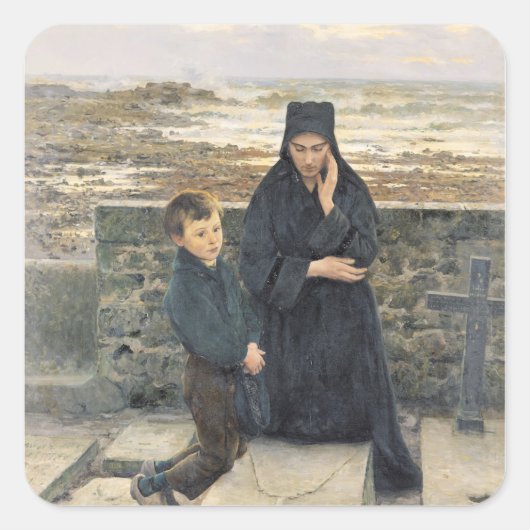 Sticker Carré La veuve de l'île de Sein, 1880 (Devant)