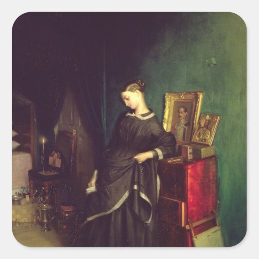 Sticker Carré La veuve, vers 1850 (Devant)