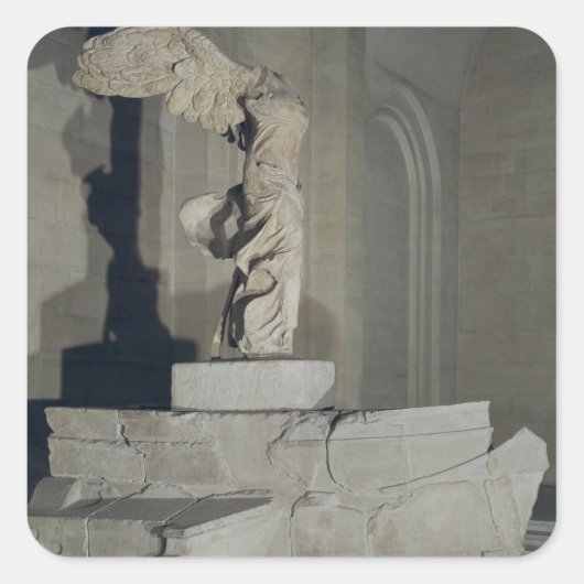 Sticker Carré La victoire de Samothrace (Devant)