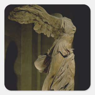 Sticker Carré La Victoire de Samothrace (marbre marial) (voir au