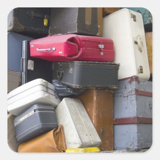 Sticker Carré La vie a beaucoup de bagages (Devant)