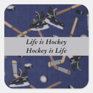 Sticker Carré La vie est le hockey