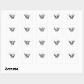 Sticker Carré La vie est meilleure avec de vrais amis (Feuille)