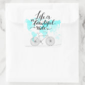 Sticker Carré La Vie Est Une Belle Balade Bleue (Sac)