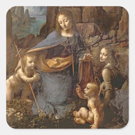 Sticker Carré La Vierge des Rochers (Devant)