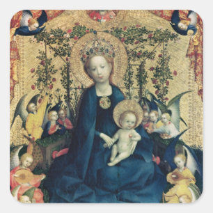 Sticker Carré La Vierge du Rose Bush