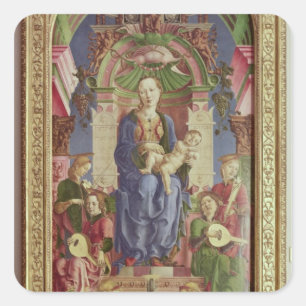 Sticker Carré La Vierge et l'enfant couronnés, mi 1470s