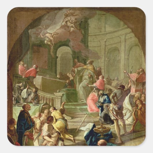 Sticker Carré La vision de saint Benoît, vers 1760 (Devant)