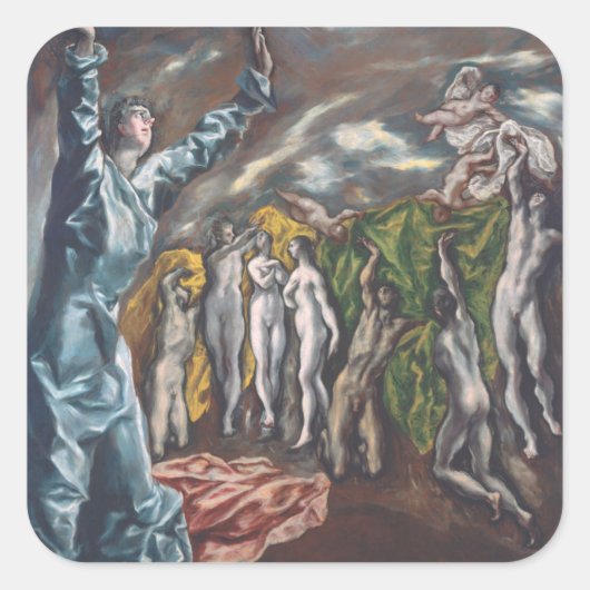 Sticker Carré La vision de Saint John (Devant)