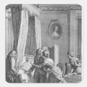 Sticker Carré La visite du médecin de Boson