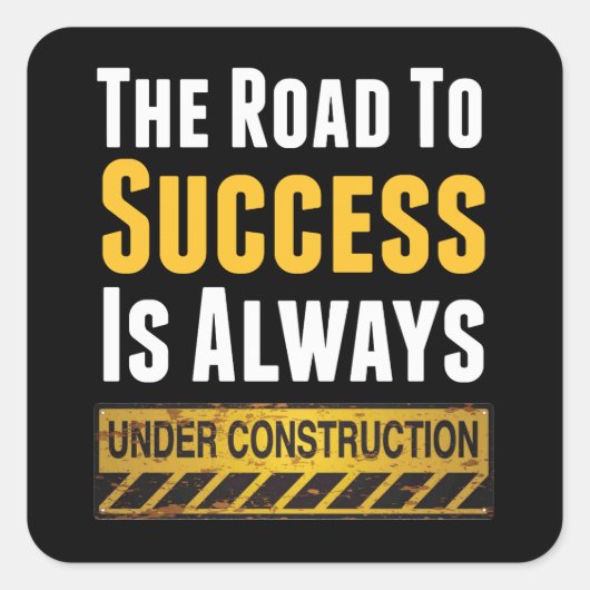 Sticker Carré La voie du succès (Devant)