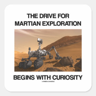 Sticker Carré La Volée Pour L'Exploration Martienne Commence La 