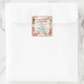 Sticker Carré Label de botanique brut (Sac)