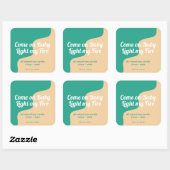 Sticker Carré Label de produit light (Feuille)