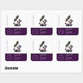 Sticker Carré Labelle de petite entreprise de sureau (Feuille)