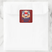 Sticker Carré Labor Day Strong Worker Hands Illustration (Sac)