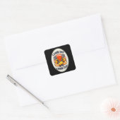 Sticker Carré Labor Day Worker Badge Tools Design (Enveloppe)