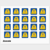 Sticker Carré Laboratoire de Dexter - Composez M pour singe (Feuille)