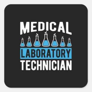 Sticker Carré Laboratoire Technicien de laboratoire Médicale Chi
