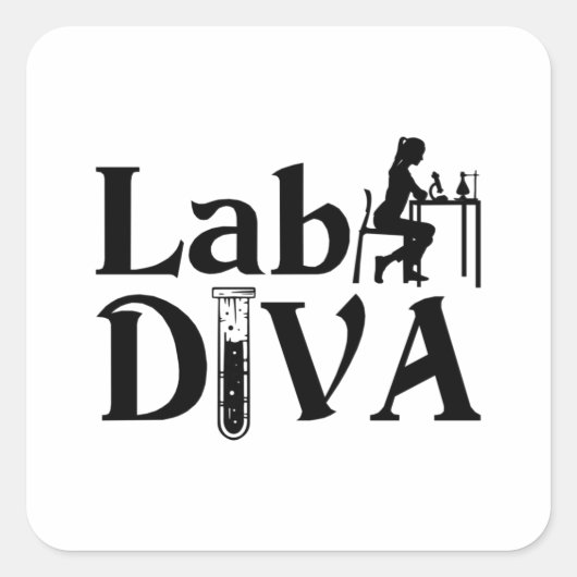 Sticker Carré Laboratoire technique (Devant)