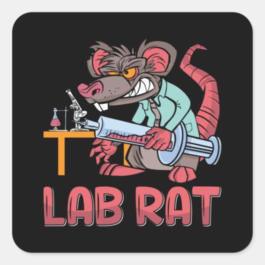 Sticker Carré Laboratoire Technique Laboratoire Laboratoire Tech (Devant)