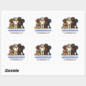 Sticker Carré Labradoodle Breeder Marketing personnalisé (Feuille)