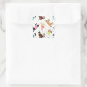 Sticker Carré Labradoodle / Goldendoodle Anniversaire Party (Sac)