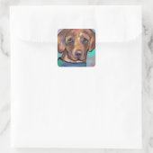 STICKER CARRÉ LABRADOR RETRIEVER (Sac)