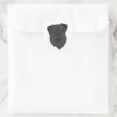 Sticker Carré Labrador Retriever noir (Sac)