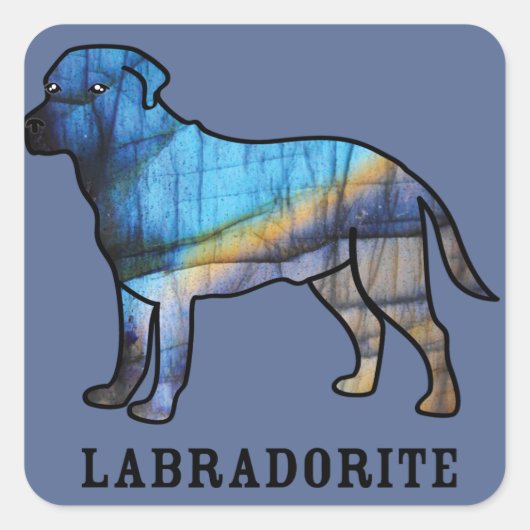 Sticker Carré Labradorite (Devant)
