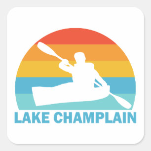 Sticker Carré Lac Champlain New York Vermont Kayak